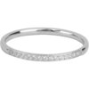 Charmin&rsquo;s Stalen Stapelring Small Alliance White Crystals R1252