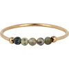 Charmin&#039;s Anxiety Ring NaturalStones Afrikaans Turkoois Beads Goudkleurig R1196
