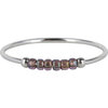 Charmin&#039;s R1146 Anxiety Ring Palm Purple Taupe Beads Steel