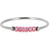 Charmin&#039;s R1145 Anxiety Ring Palm Pink Beads Steel