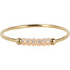 Charmin&#039;s R1139 Anxiety Ring Palm Light Peach Pink Goldplated 