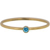 R1073 Birthstone March Light Blue Topas Stone Shine Bright 2.0 Goldplated