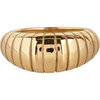 R998 Big Stripy Goldplated Steel Ring