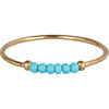 Anxiety Ring Palm Turquoise Beads Goldplated R985/KR120