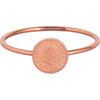 R964 Wish Coin Rosegoldplated Steel Ring