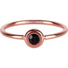 Charmin&rsquo;s ring R958 Donut Rosegold-plated and black crystal