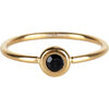 Charmin&rsquo;s ring R957 Donut Gold-plated and black crystal