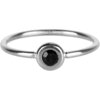 Charmin&rsquo;s ring R956 Donut steel and black crystal