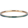 Charmin&#039;s Smalle Ring Petite Petrol Blauw Emaille Goud R931 