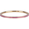 Charmin&#039;s Smalle Ring Petite Steel Goudkleurig Roze Emaille R925