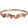 Charmin&rsquo;s vintage ring R918 Leaves Rosegoud-kleurig