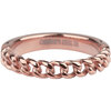 Charmin&#039;s Rosegoudkleurige Ketting-ring Half Ketting Half Glad Staal R878