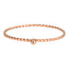 R526 Dot Twisted Ring Rose Gold Steel