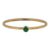 Charmin&#039;s Birthstone Ring Mei Groene Emerald Steen Goldplated R790/KR96