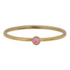 Charmin&#039;s Birthstone Ring Juli Fuchsia Pink Stone Goldplated R791/KR82