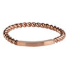Charmin&rsquo;s basisring R1031 Gedraaid met een Plaatje Rosegoldplated 