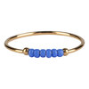 Anxiety Ring Palm Blue Beads Goldplated R084/KR122 