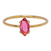 Charmins goldfarbener Ring mit elliptischem rosa Kristall R1685 &ndash; sanft und fr&ouml;hlich