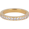 Charmin&rsquo;s Goudkleurige Stapelring Alliance Witte Kristal 3,2MM Staal R1475