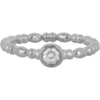 Charmin's Stalen Ring met Kristal Rond Steentje R1501 &ndash; Vintage en strak