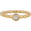 Charmin's Goudkleurige Ring met Kristal Rond Steentje R1502 &ndash; Speels en Elegant
