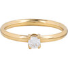 Charmin&rsquo;s Klassieke Solitair 2,2mm Ring Witte Steen Goud R1431