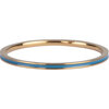 Charmin's Smalle Ring Petite Steel Goudkleurig Turkoys Blue Enamel R927 