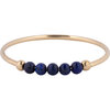 Charmin's Anxiety Ring Lapis Lazuli Edelsteen Kraal Staal R1323