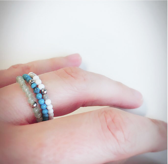 Charmin's ringen staal &amp; natural stones