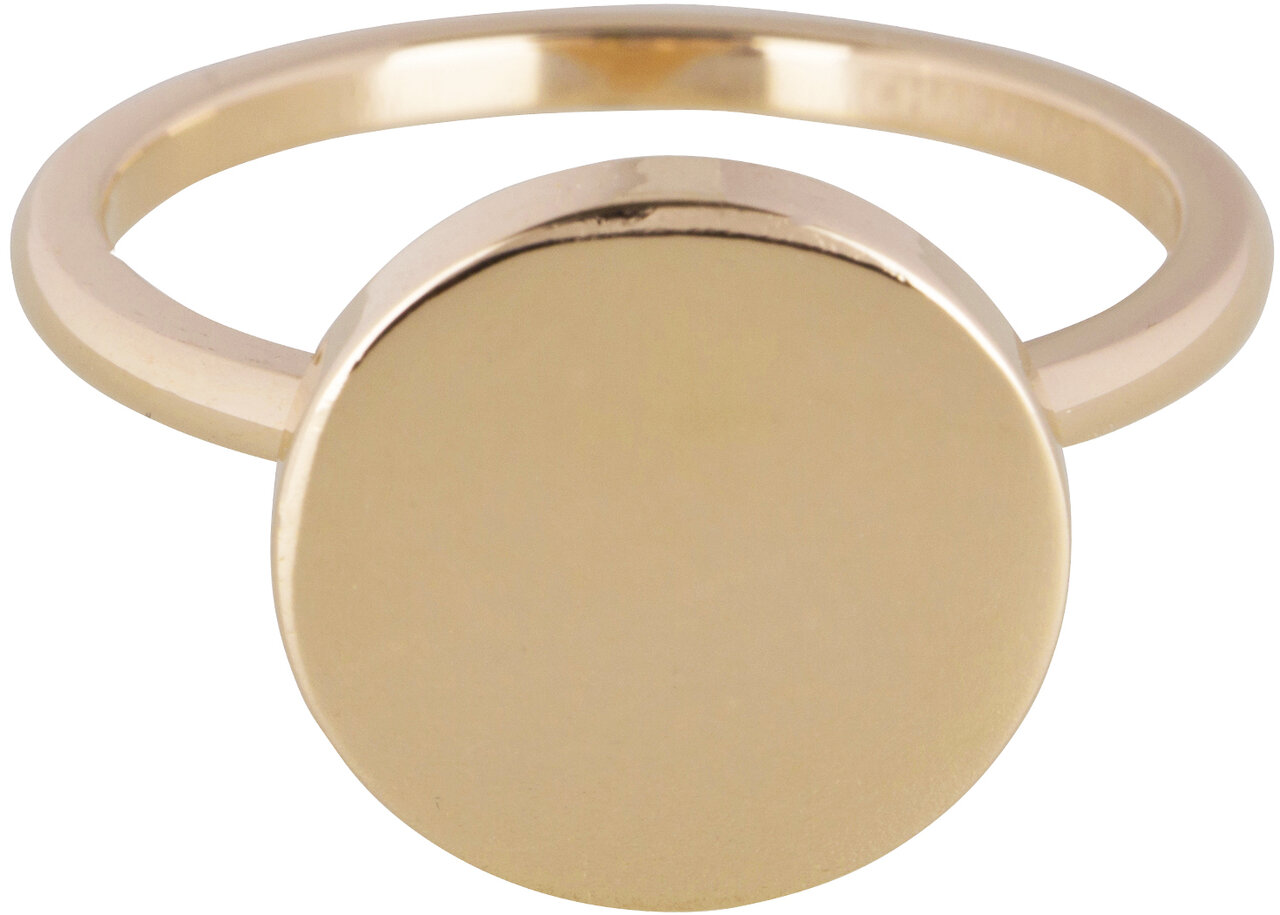 Charmin&rsquo;s goudkleurige zegelring R386 Fashion Seal goldplated staal