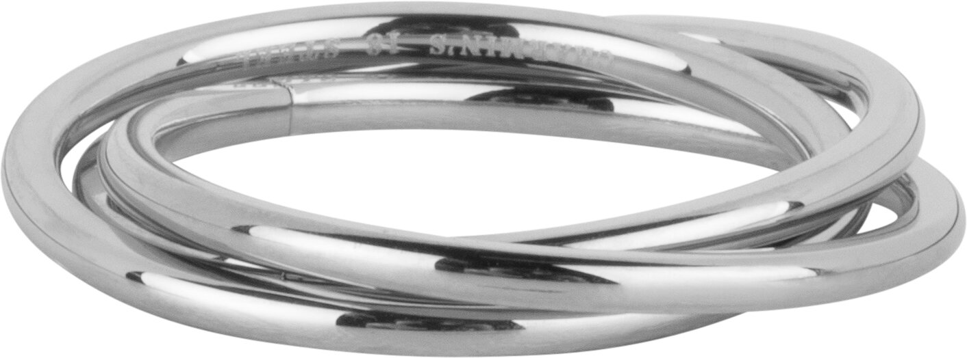 Charmin's Trinity Rolling Anxiety Fidget Ring Staal Smal R1643