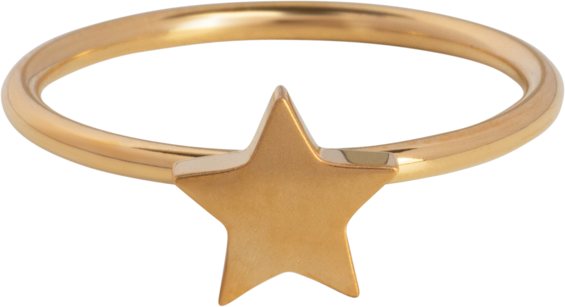 Bague pour enfant KIDZ en acier dor&eacute; avec grande &eacute;toile KR141 - Une &eacute;toile pour toi