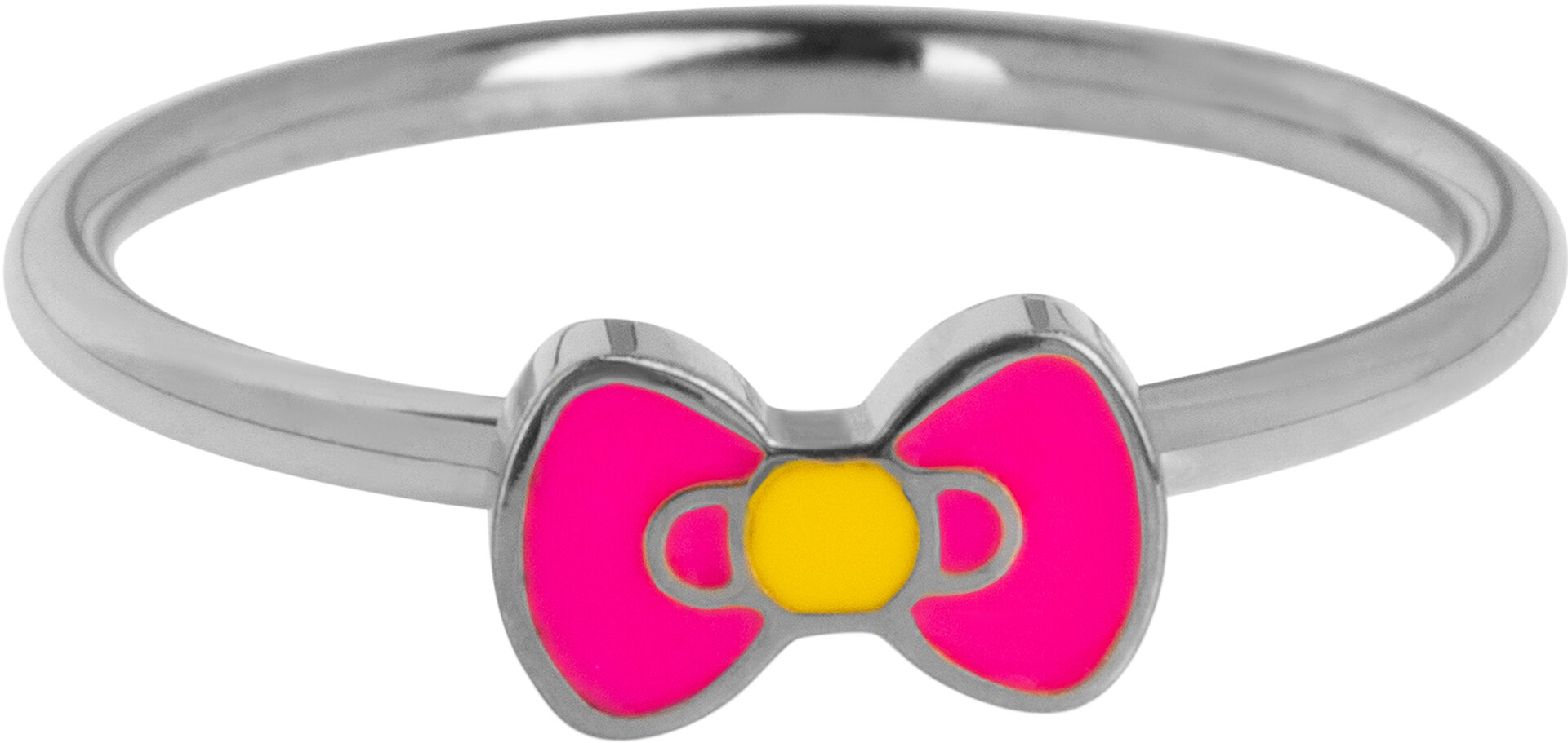 Bague Enfant KIDZ Acier Noeud Rose KR232 - Joyeux et Festif