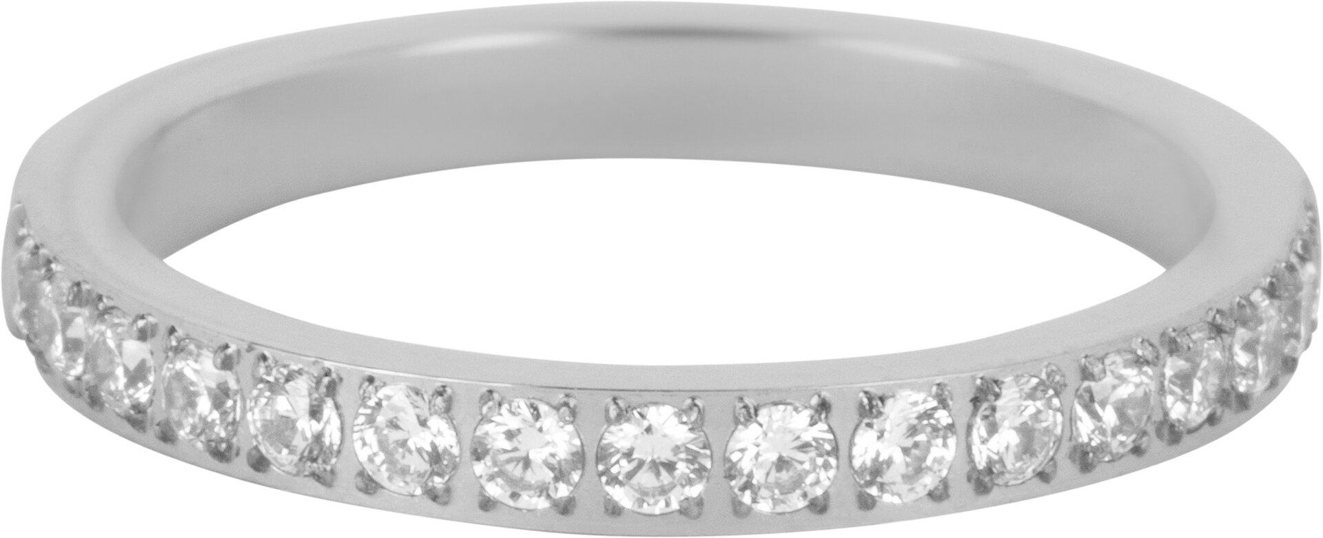 Charmin's Stacking Ring Alliance Cristal Blanc 2.9MM Acier R1472