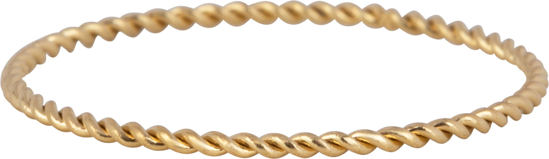 Charmin&#039;s Gold-colored Twisted Ring Steel 0.75mm R1437