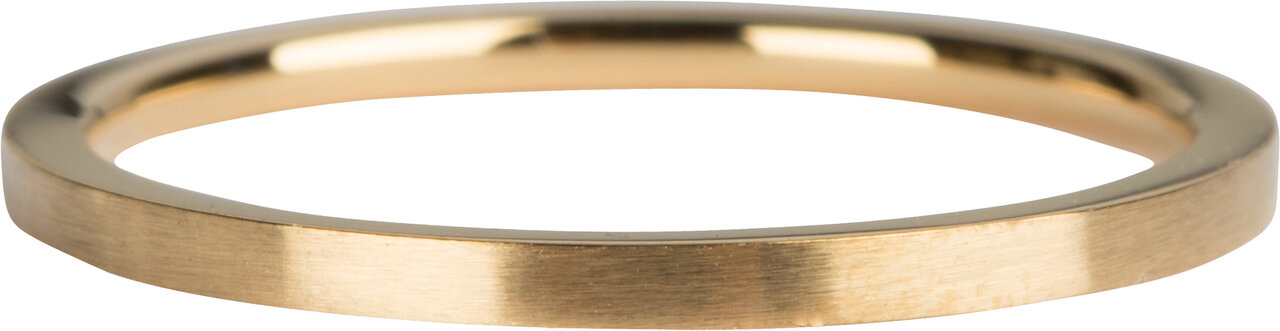 Charmin&rsquo;s goudkleurige stapelring R817 Clean Cut Mat goldplated staal