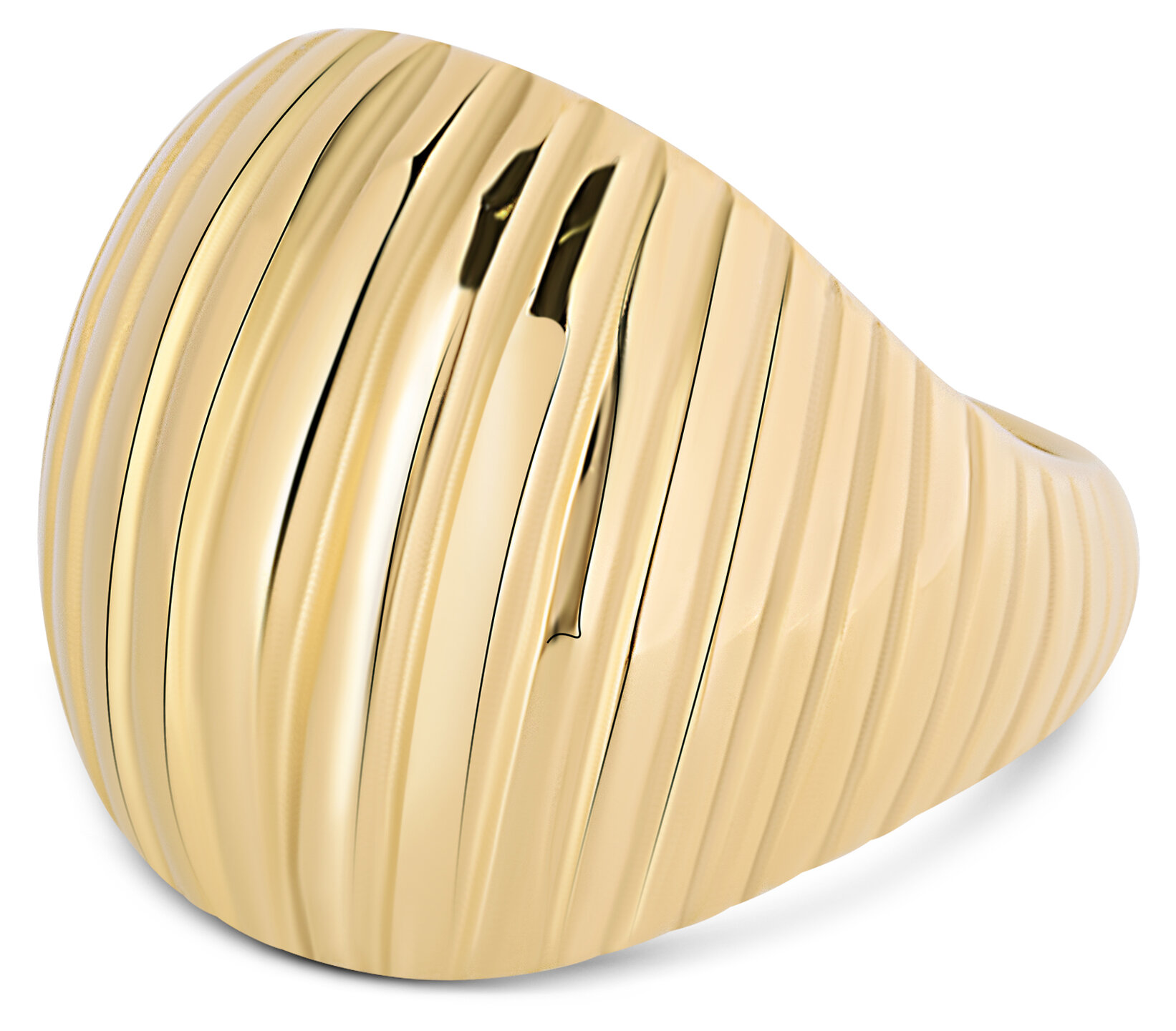 Charmin's Gold-Colored Chunky Ring with Vintage Ball Shape R1796 – Classic and Bold