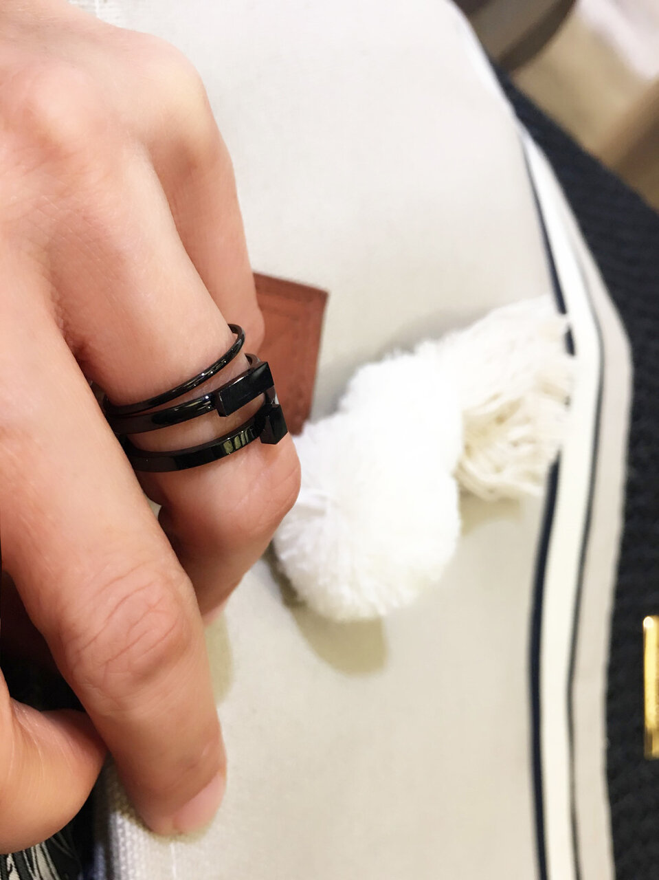  Ring R486 Black 'Quatre Steel' 