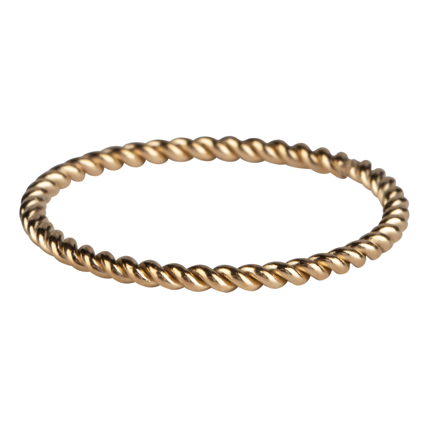 Charmin&rsquo;s Goudkleurige Gedraaide Ring 1mm R329 