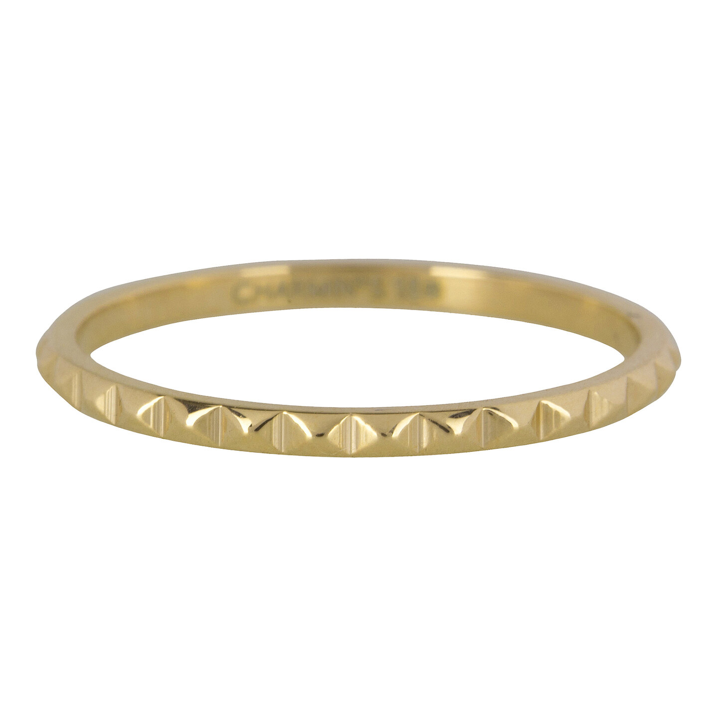 Charmin&rsquo;s goudkleurige stapelring R403 Nefertiti goldplated staal