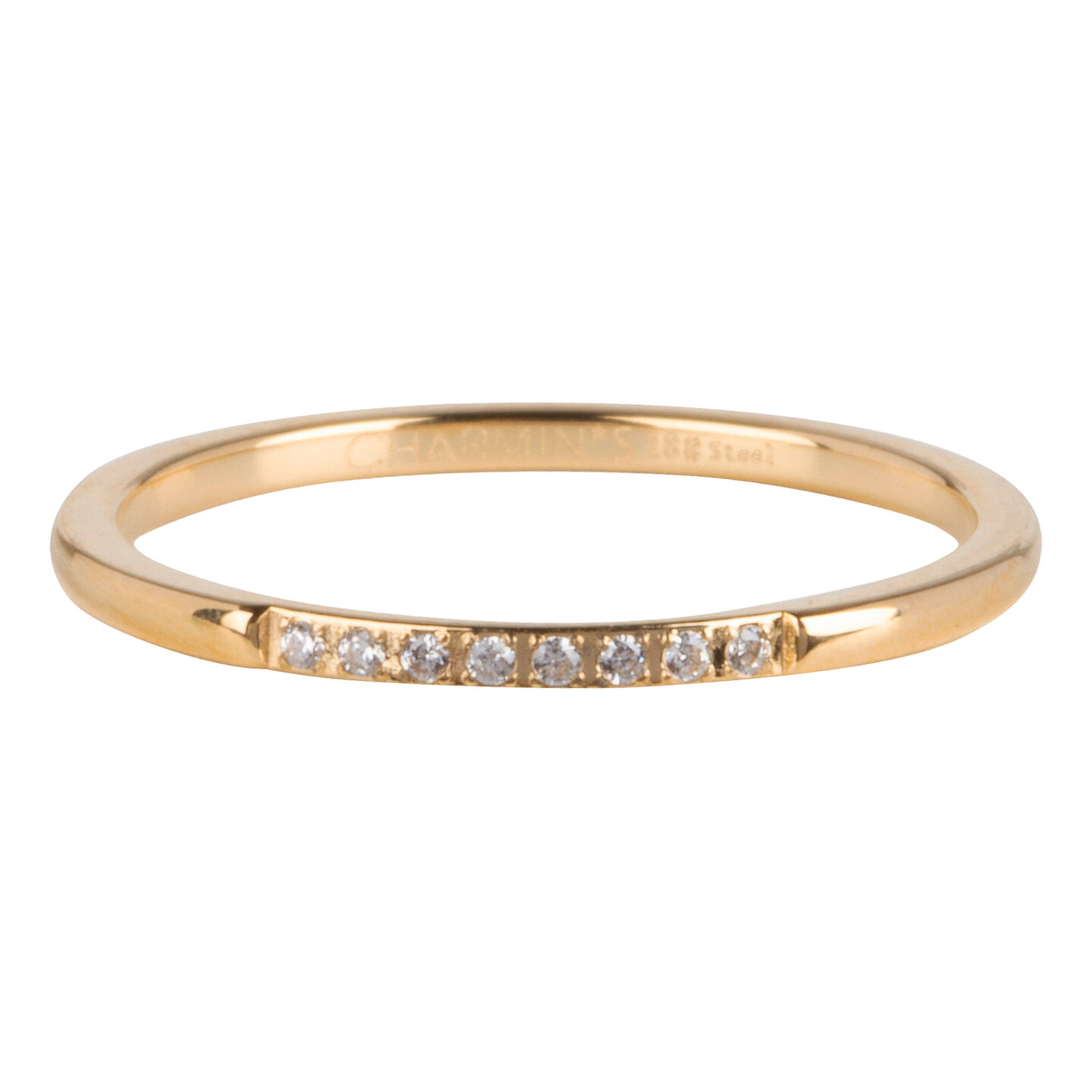 Charmin&rsquo;s goudkleurige stapelring Petite Alliance goldplated R746