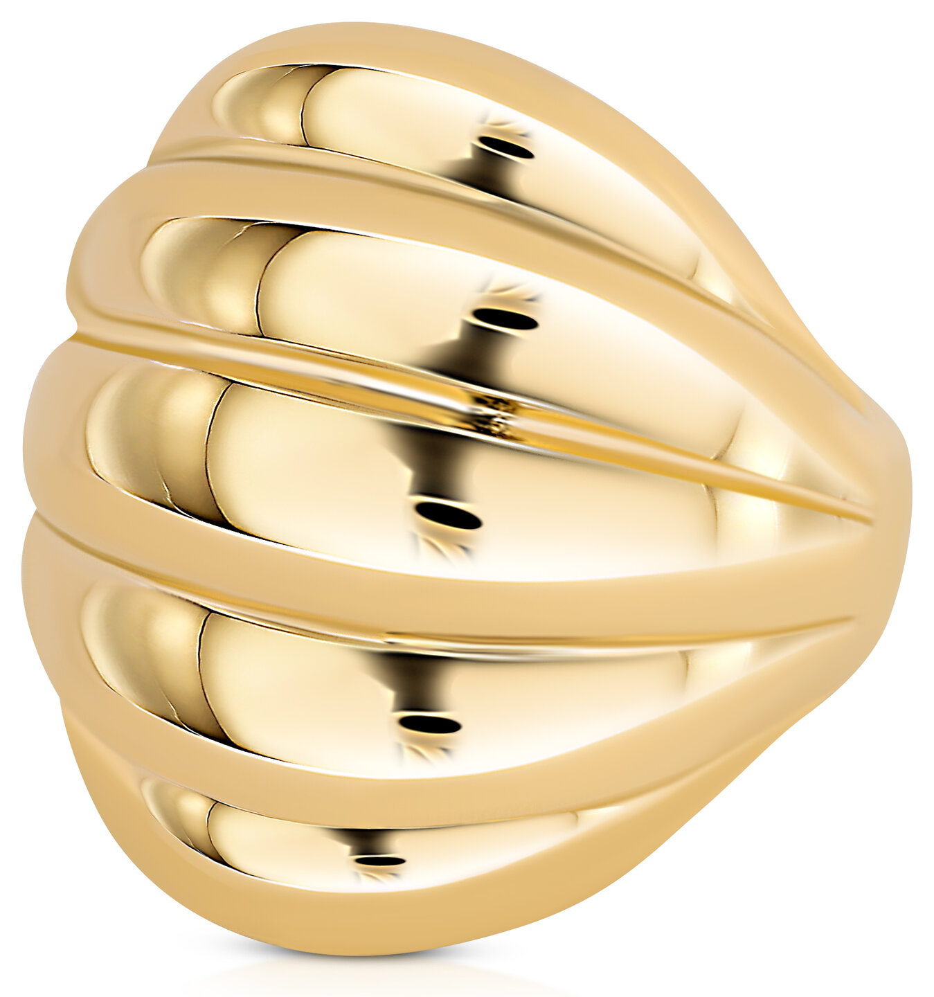Bague &eacute;paisse couleur or Charmin avec boule ovale R1785 &ndash; L&eacute;g&egrave;re et affirm&eacute;e