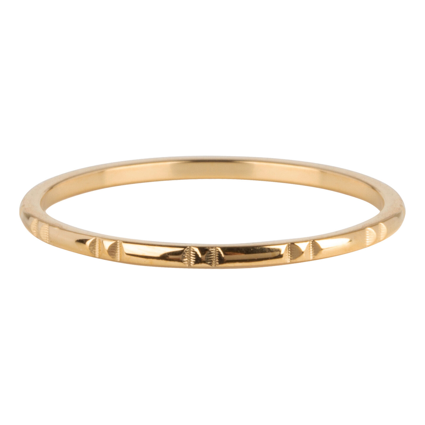 Charmin&rsquo;s goudkleurige stapelring R781 12 Marks goldplated staal
