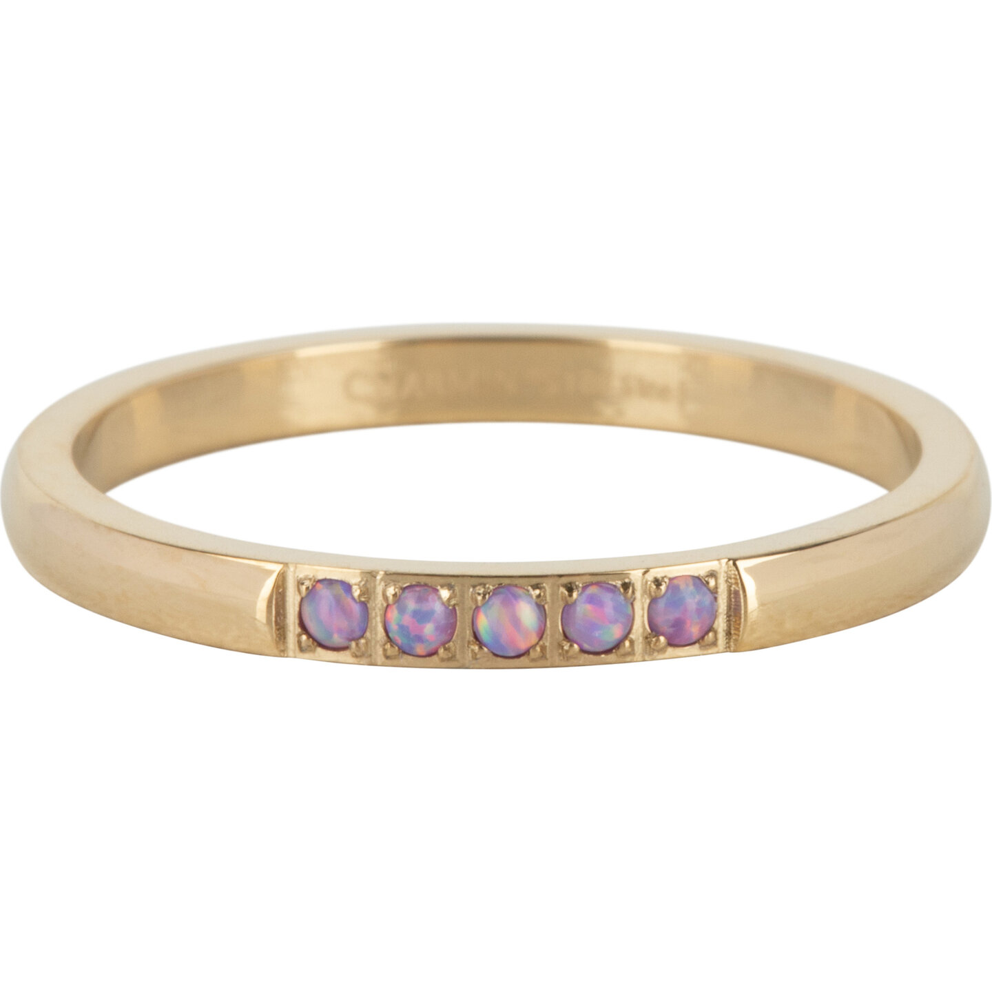 Charmin's Memoire Ring Ring Lila Opal 5 Steine ​​Gold R1130