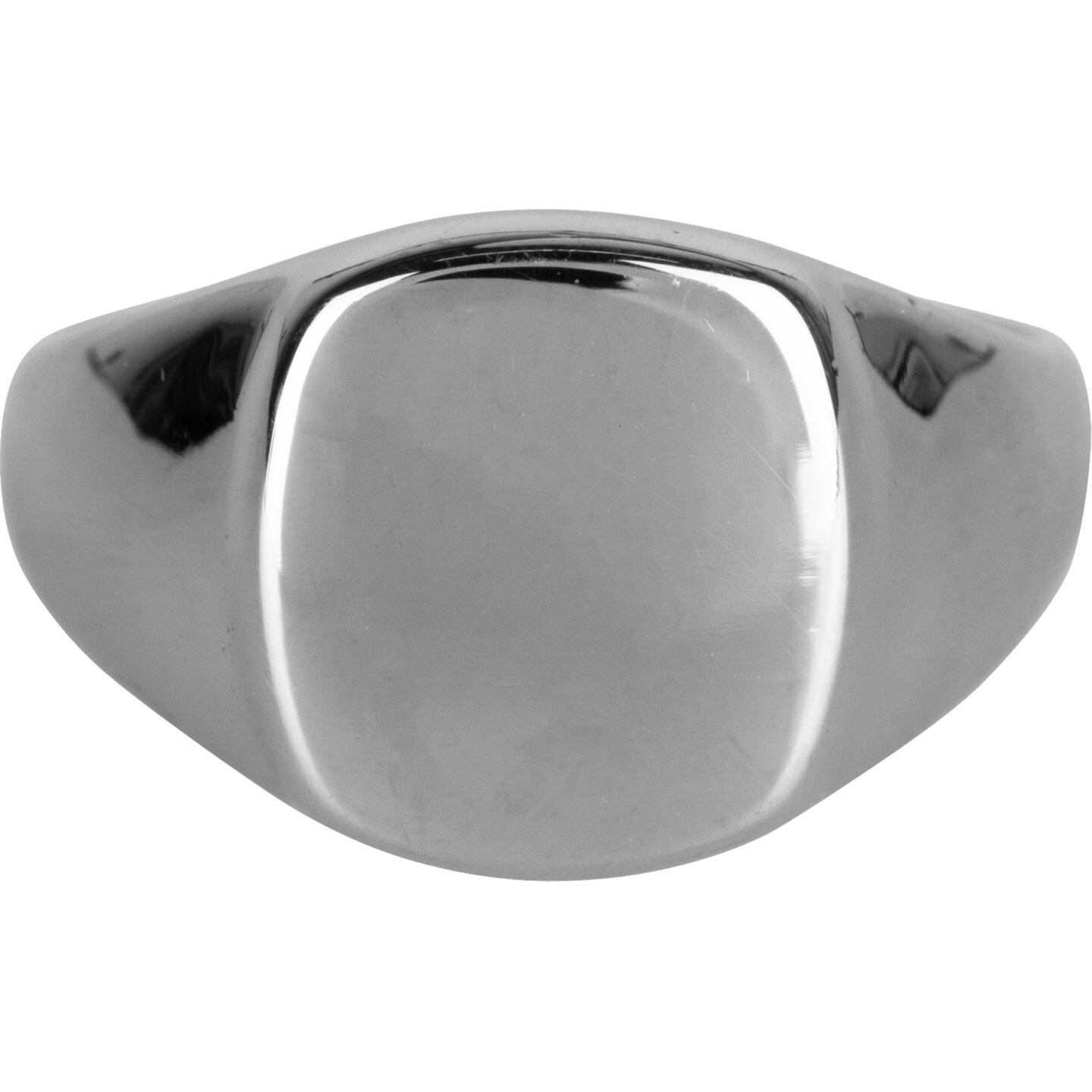 Charmin's UNI Herren-Siegelring, quadratisch und oval, Stahl R968