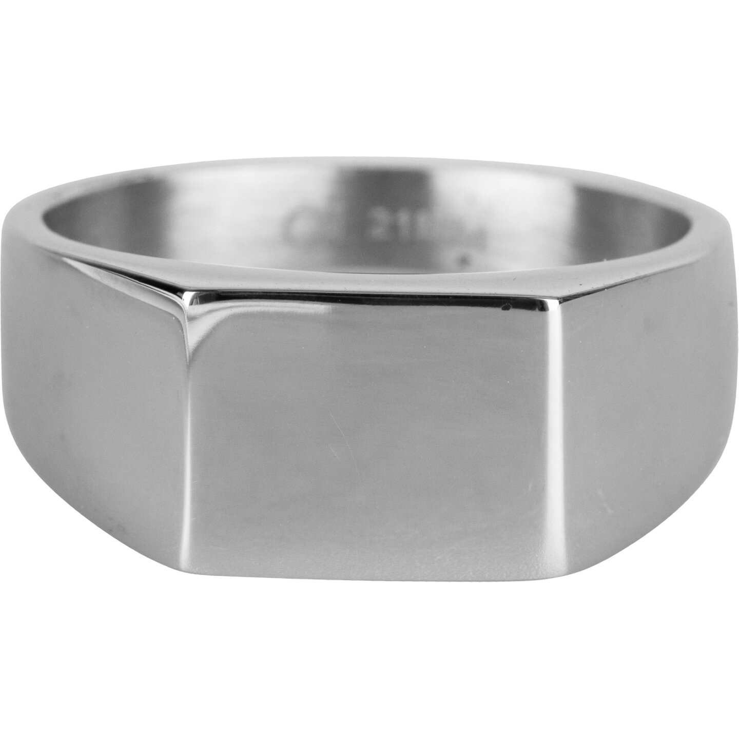 Charmin's UNI Herren-Siegelring, quadratisch, Stahl R967