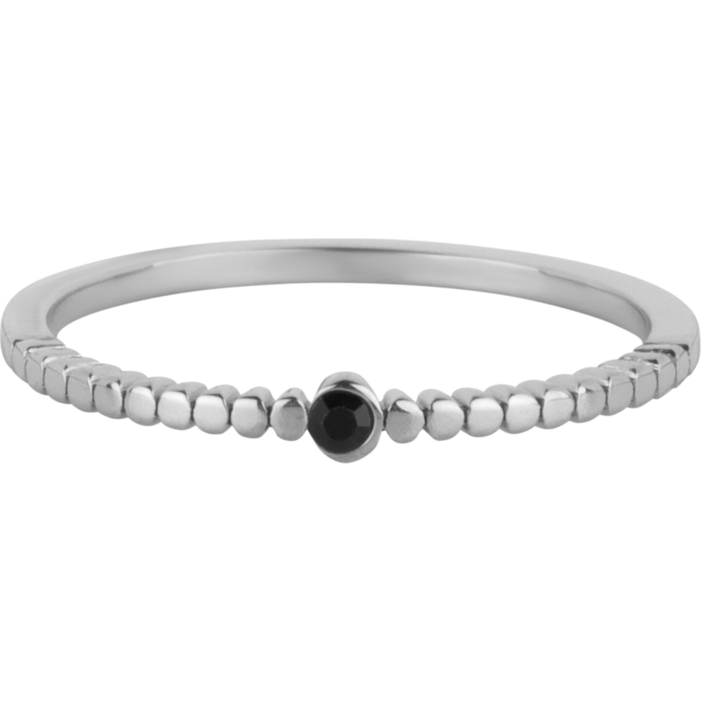 Charmin&#039;s Ring Black Crystal Steel Iconic Vintage R1637