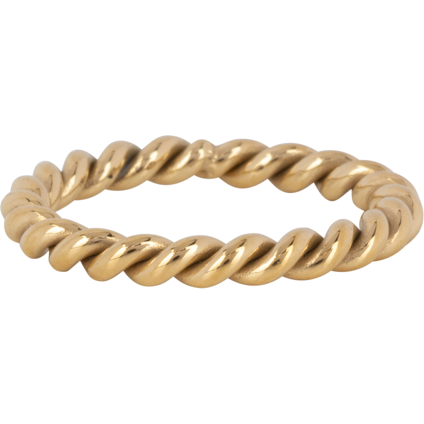Charmin’s Goudkleurig Gedraaide Ring Staal 3mm R1439