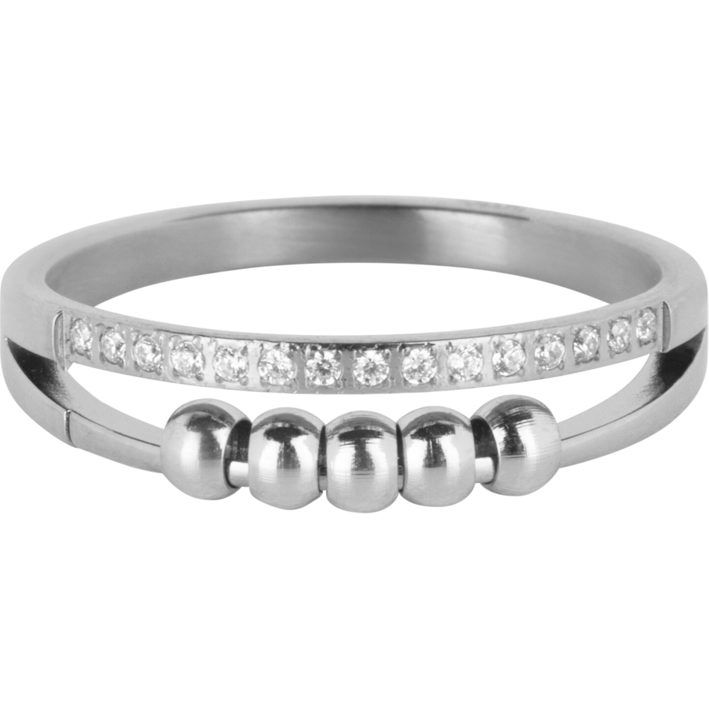 Charmin's Alliance Ring met Balletjes Anxiety Fidget Staal R1366