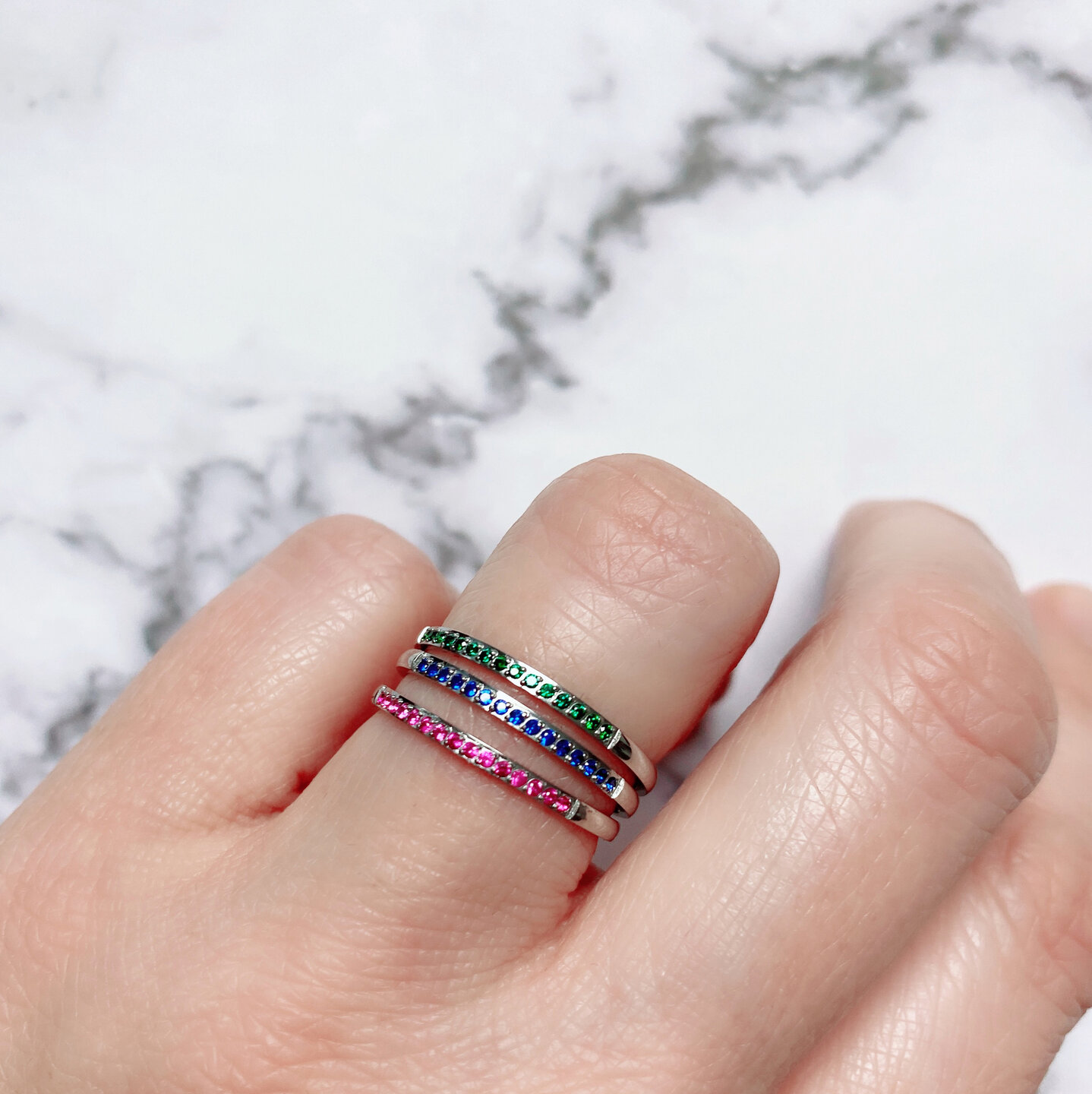 Charmin&rsquo;s Goudkleurige Stapelring Small Alliance Turquoise Crystals R1261